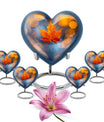 Mapple Leaf Theme Large Urn With 4 Keepsake Urn