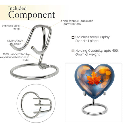 heart-shaped mapple leaf cremation urn