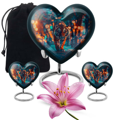  Tiger Heart Urn for cremation ashes,