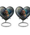 large heart-shaped tiger urn