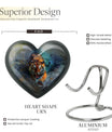 large heart-shaped tiger urn
