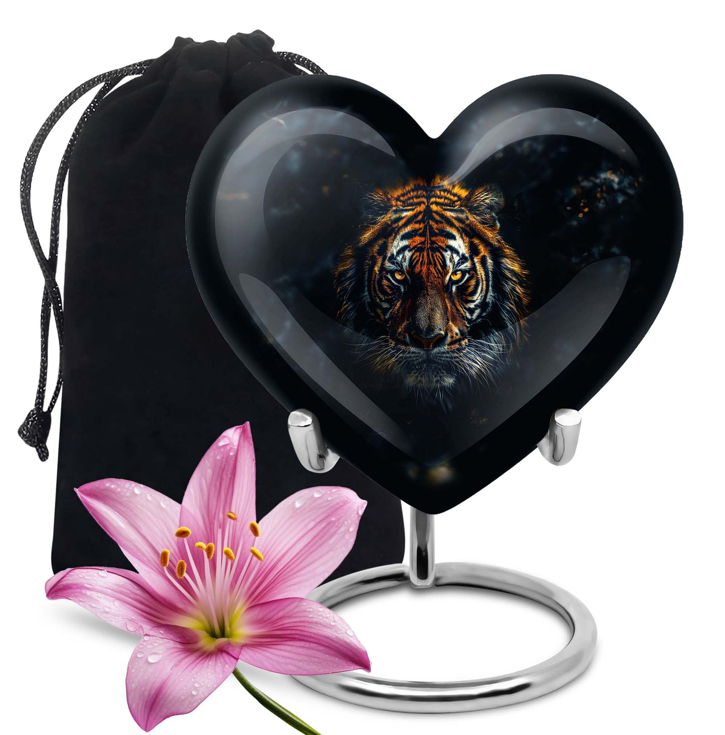 Tiger Theme Large Urn 10 Inch