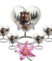 heart-designed tiger urn