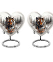 heart-designed tiger urn