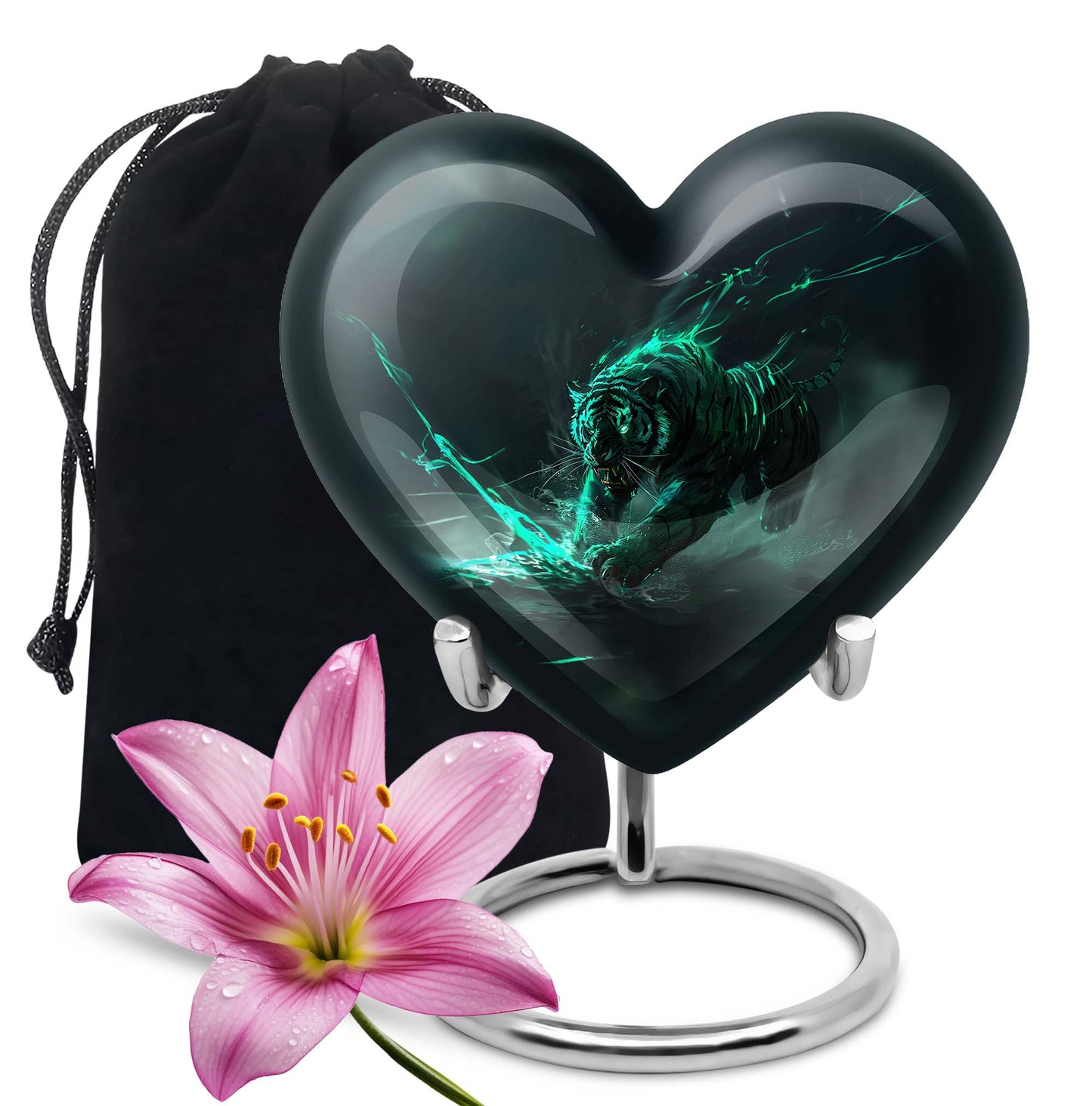 heart-shaped Tiger Urn