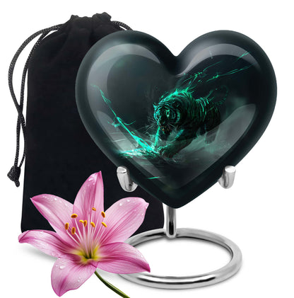 heart-shaped Tiger Urn