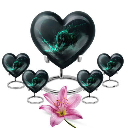 heart-shaped Tiger Urn