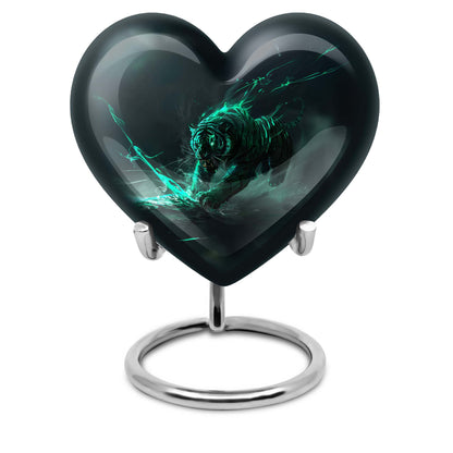 heart-shaped Tiger Urn