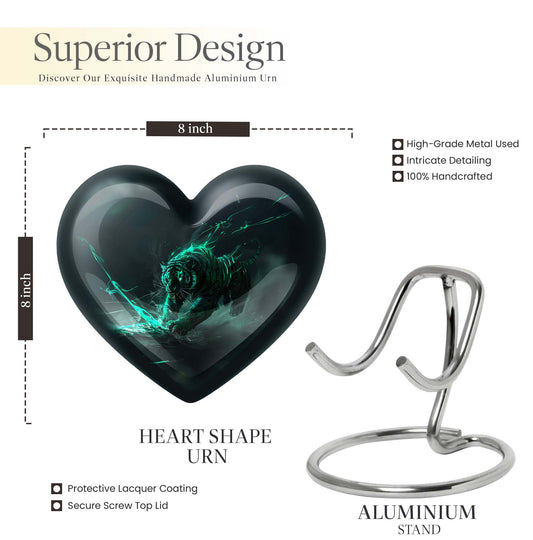 heart-shaped Tiger Urn