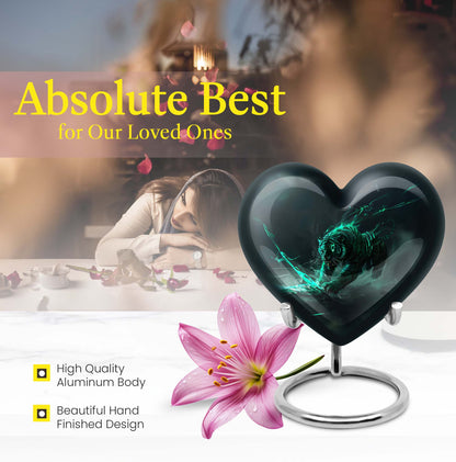 heart-shaped Tiger Urn