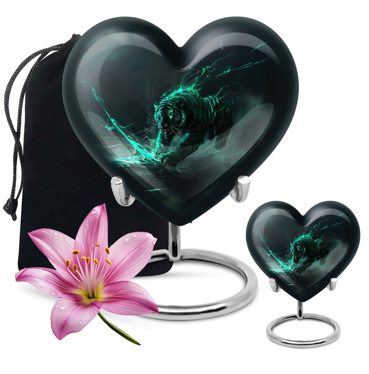 heart-shaped Tiger Urn