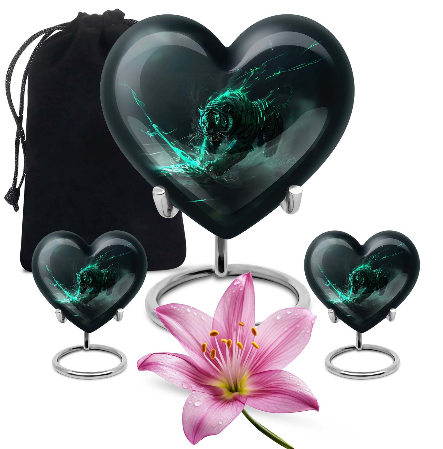 heart-shaped Tiger Urn