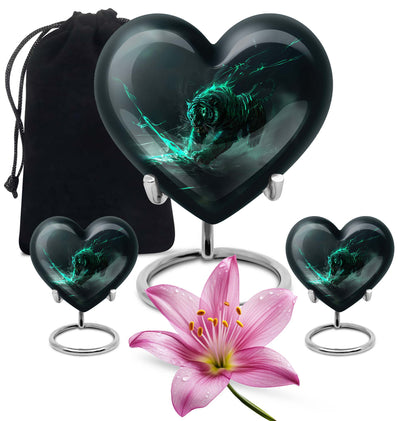 heart-shaped Tiger Urn