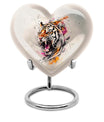 heart-shaped tiger urn
