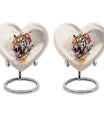 heart-shaped tiger urn