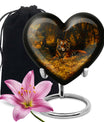 heart-shaped tiger urn for adult ashes