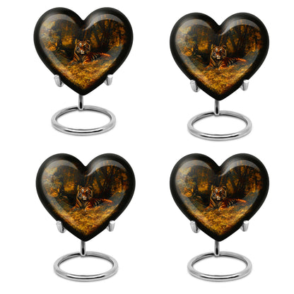 heart-shaped tiger urn for adult ashes