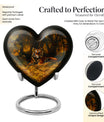 heart-shaped tiger urn for adult ashes