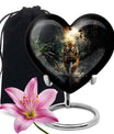 tiger urn heart design urn
