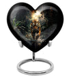 tiger urn heart design urn