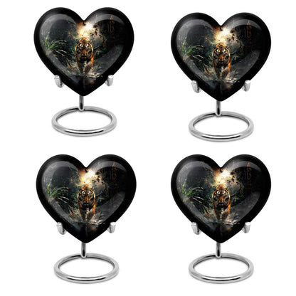 tiger urn heart design urn