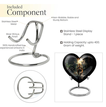 tiger urn heart design urn