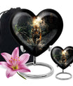 tiger urn heart design urn