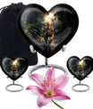 tiger urn heart design urn