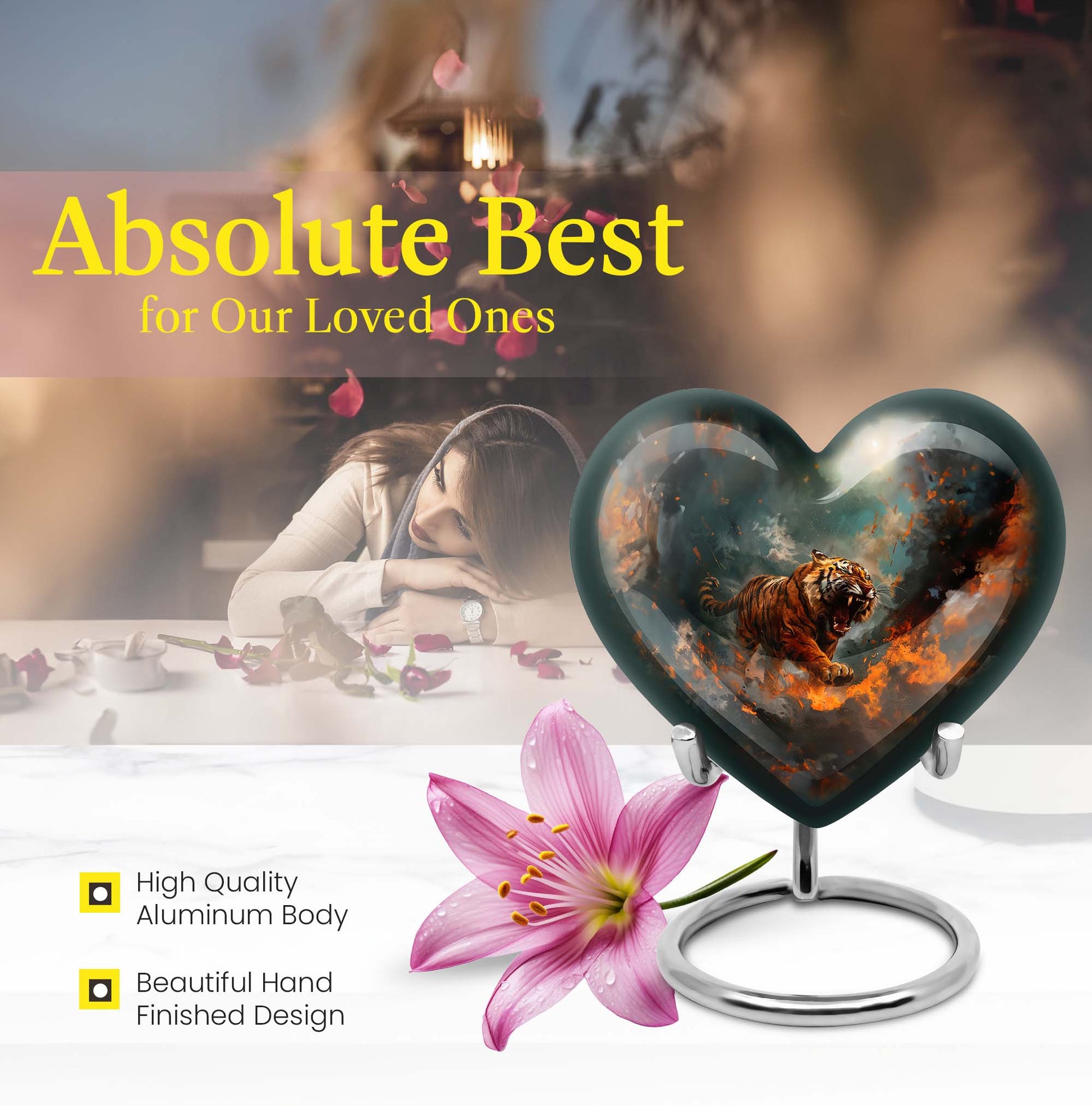 heart-shaped flower Urn