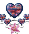  heart urn with floral design