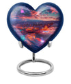  heart urn with floral design