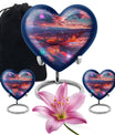  heart urn with floral design