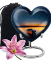heart shaped boat urn