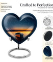 heart shaped boat urn