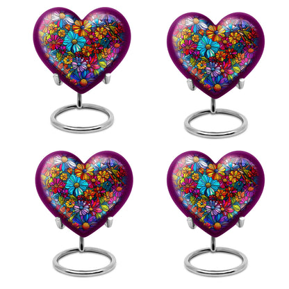 Flowers Theme 3 Inch Keepsake Pack of 4