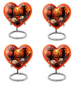 floral themed heart-shaped Halloween urn