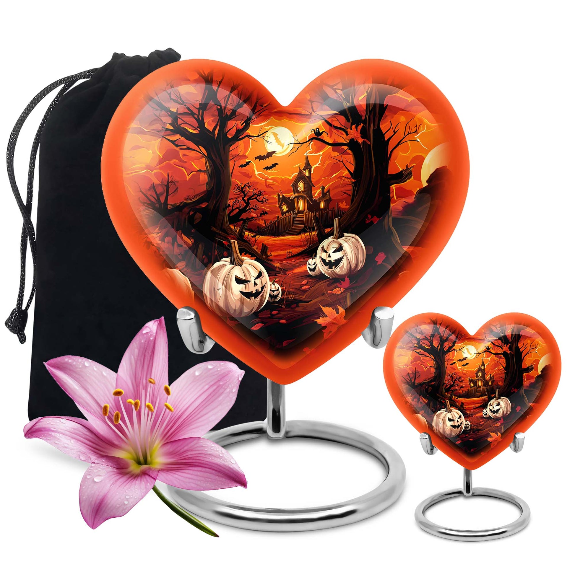 Halloween Theme Large Urn With 1 Keepsake Urn