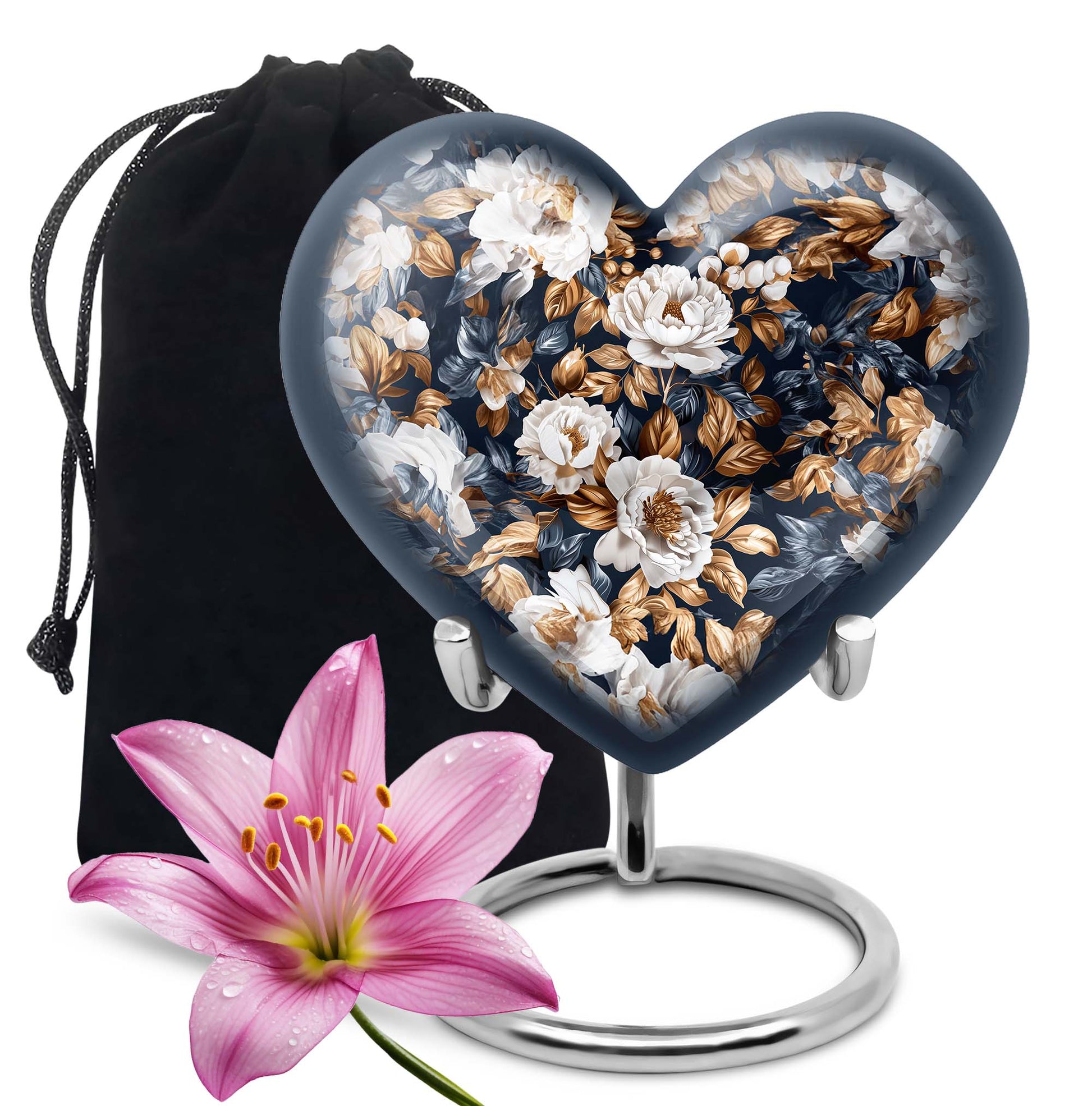 flowers Urn, Heart-shaped memorial urns