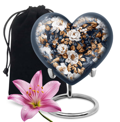 Flowers Theme Large Urn 10 Inch