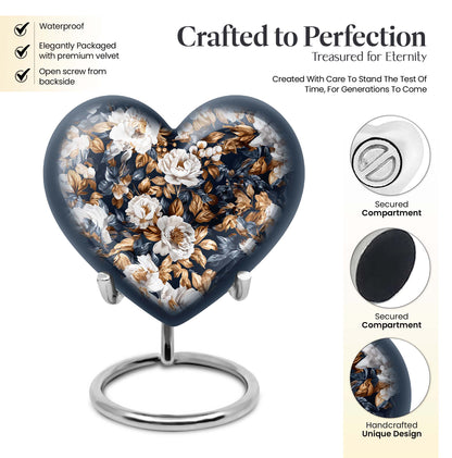 flowers Urn, Heart-shaped memorial urns