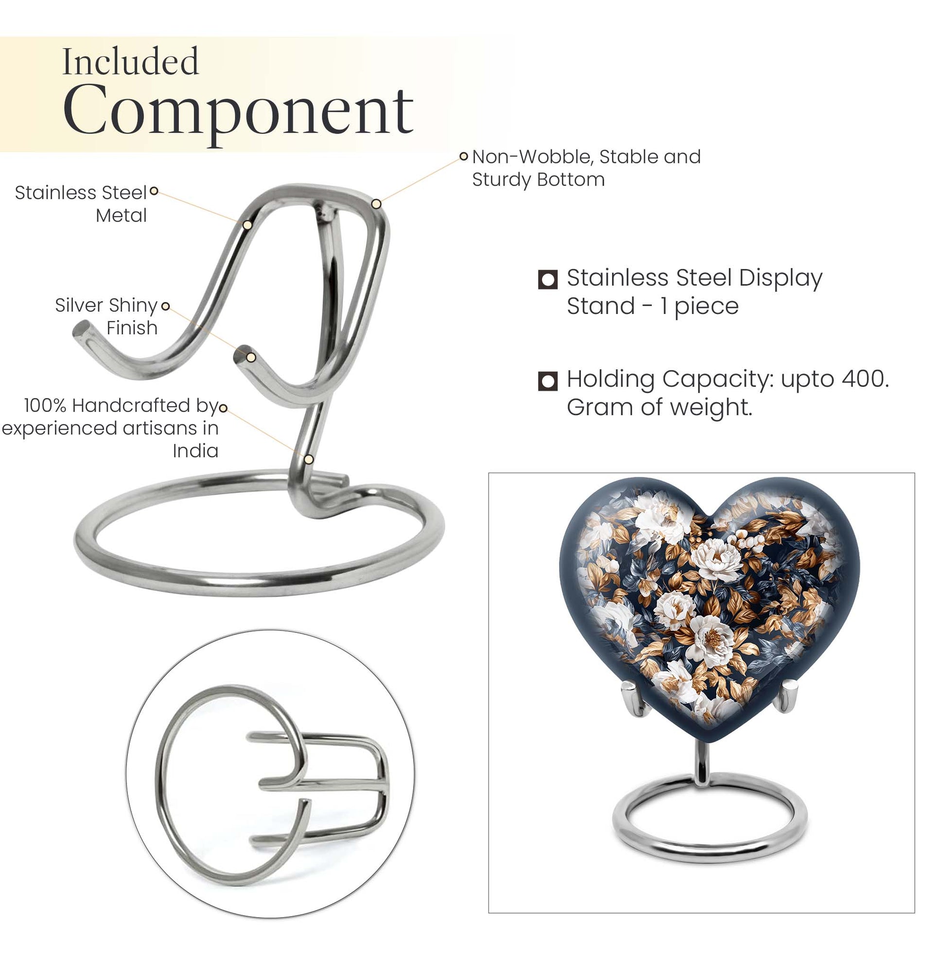 flowers Urn, Heart-shaped memorial urns