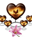 Heart-shaped Chicken Urn