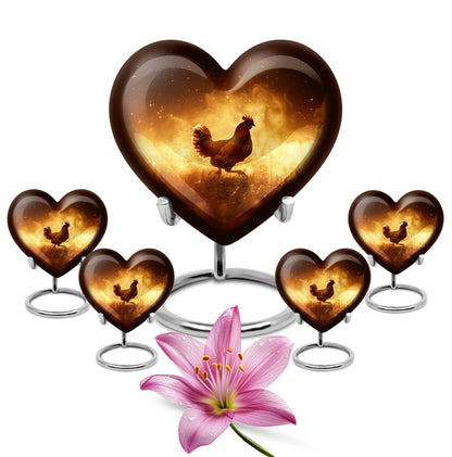 Heart-shaped Chicken Urn