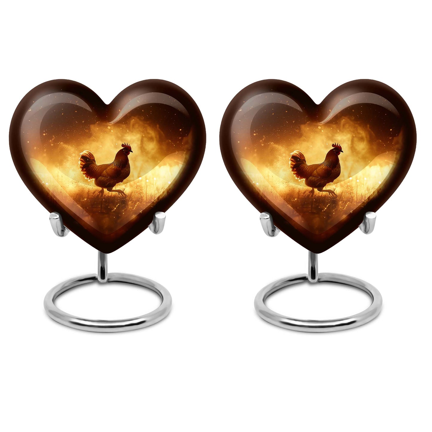 Heart-shaped Chicken Urn