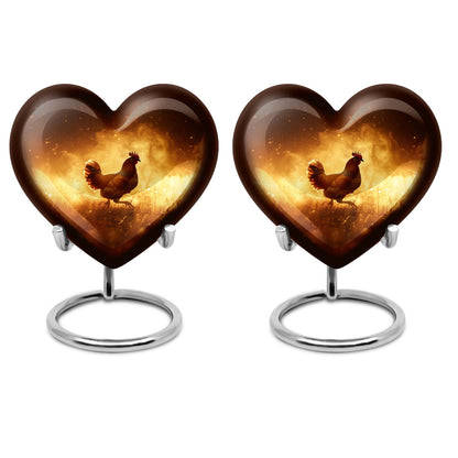 Heart-shaped Chicken Urn