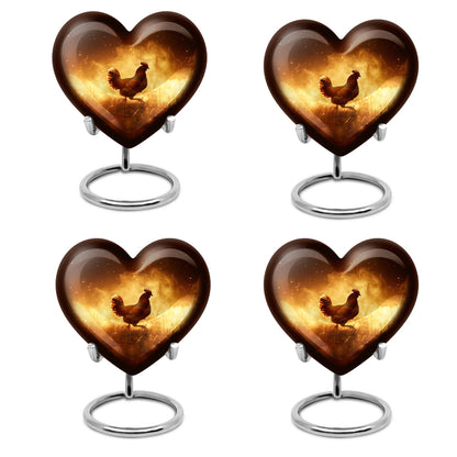 Heart-shaped Chicken Urn