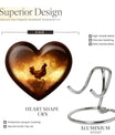 Heart-shaped Chicken Urn