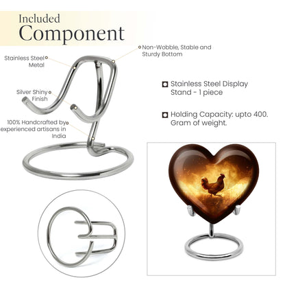 Heart-shaped Chicken Urn