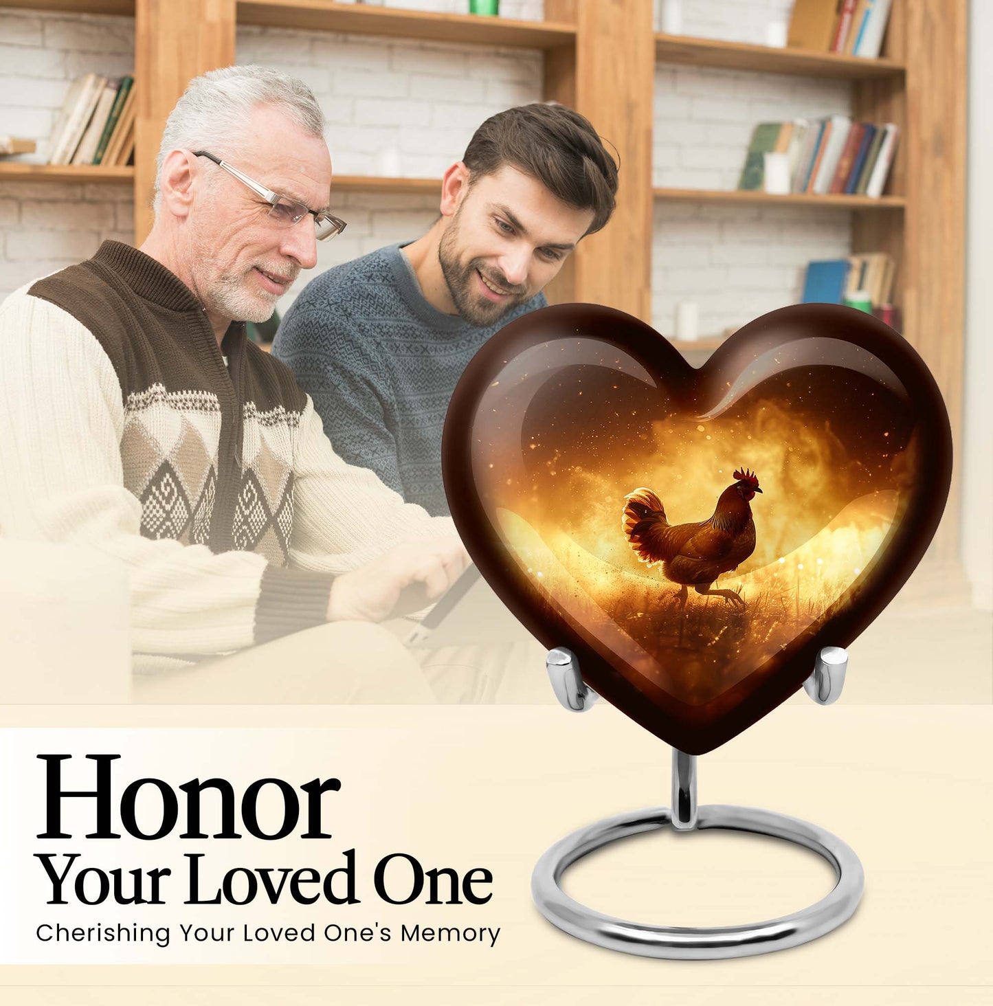 Heart-shaped Chicken Urn