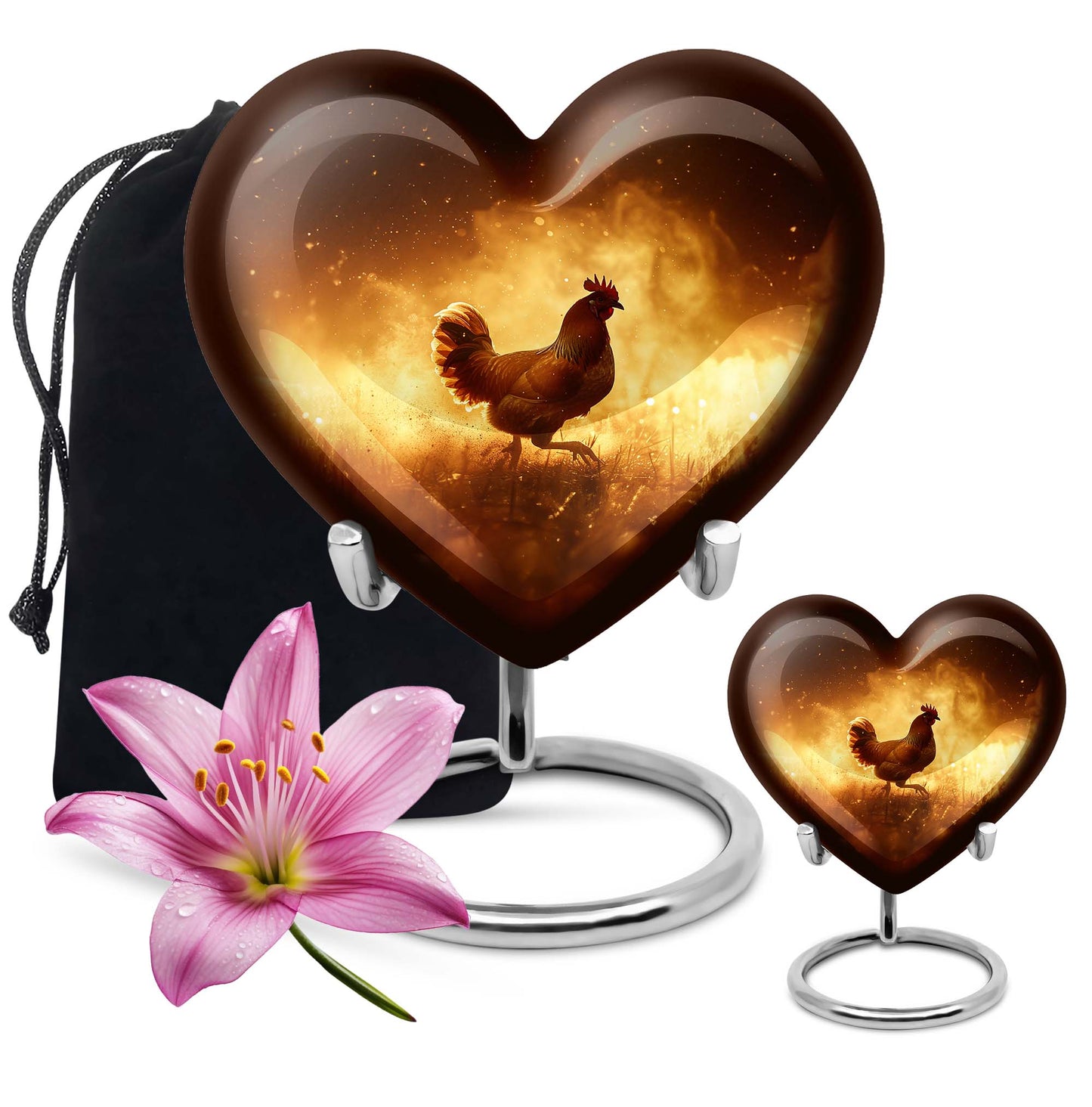 Heart-shaped Chicken Urn